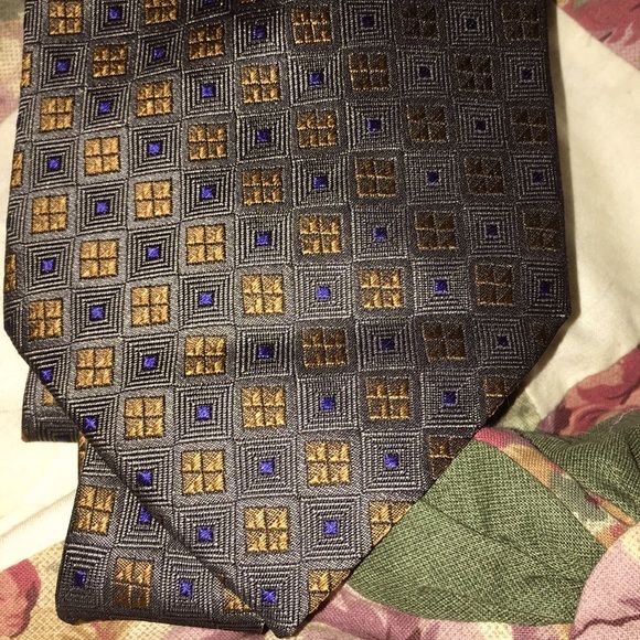 Manzoni tie Colorful Colors of Copper Blue Silver - Picture 2 of 8